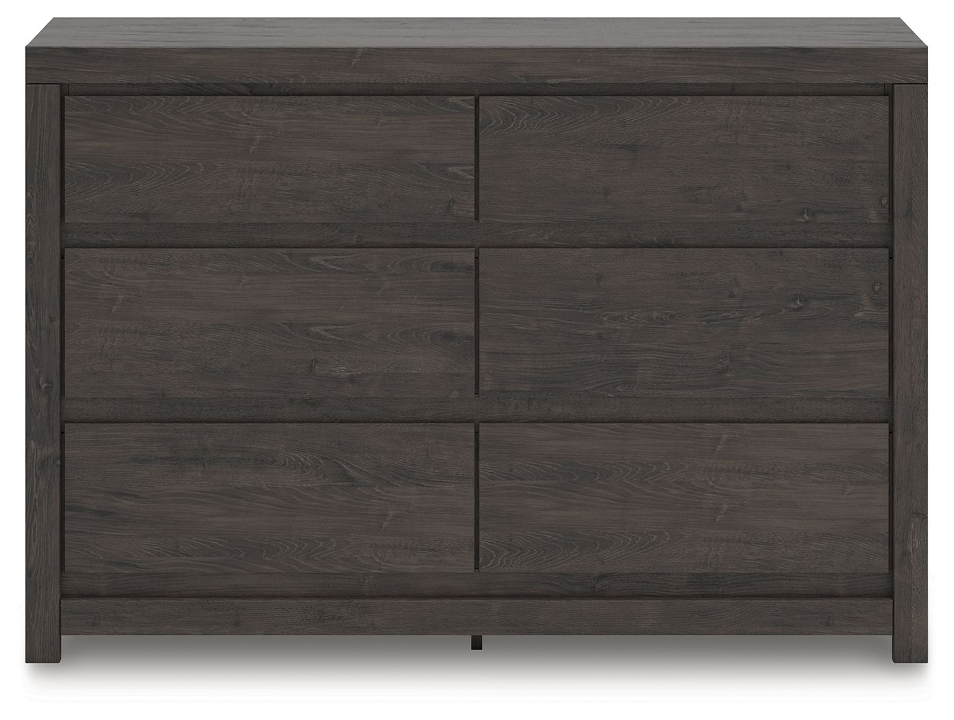 Fraluna - Six Drawer Dresser - Charcoal