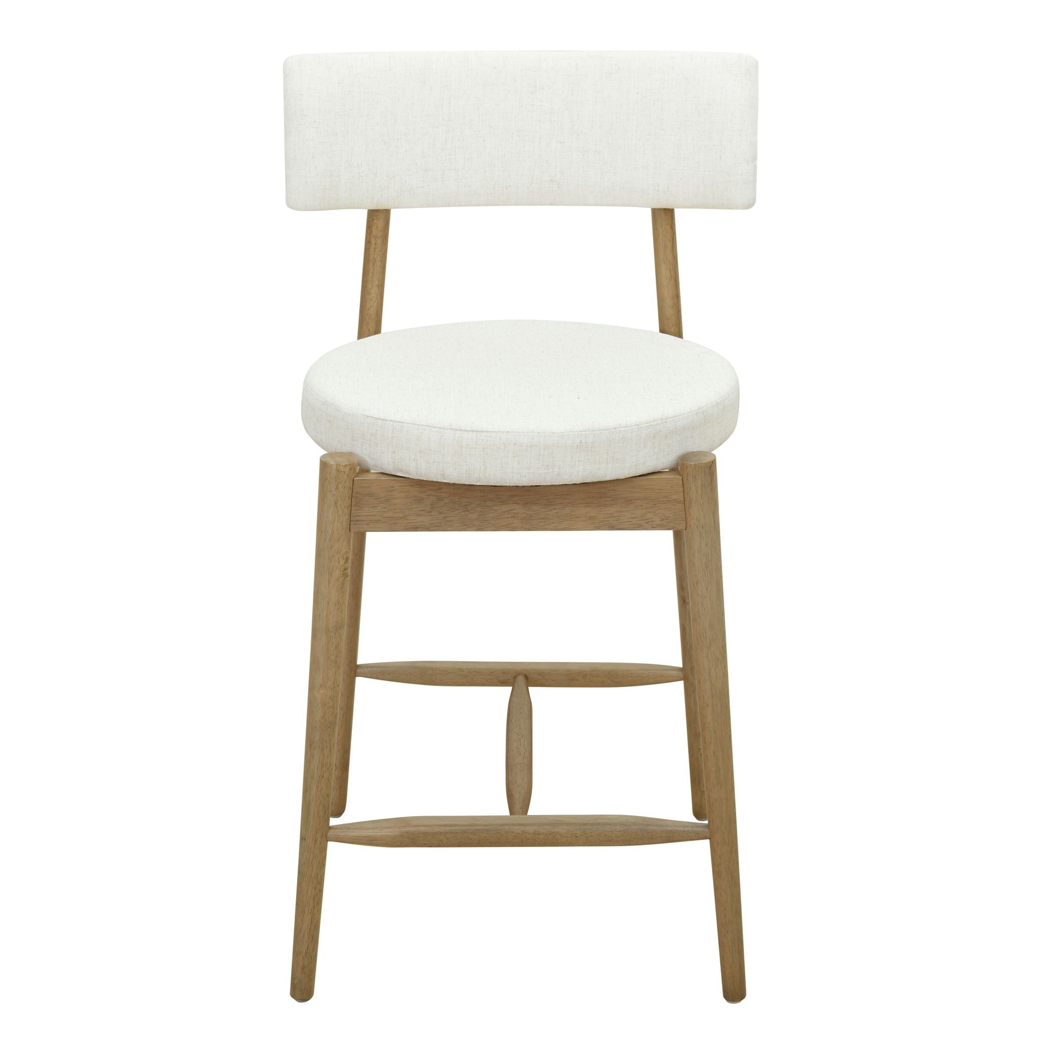 Mid Century Modern Counter Stools, Fabric Upholstered Chairs