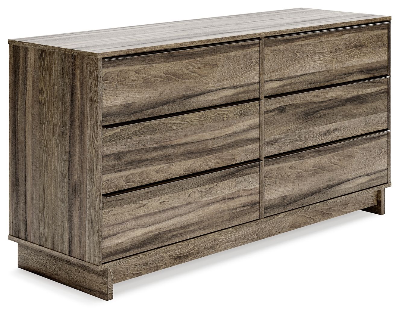Signature Design by Ashley® Shallifer - Brown - Six Drawer Dresser | Meri Furniture