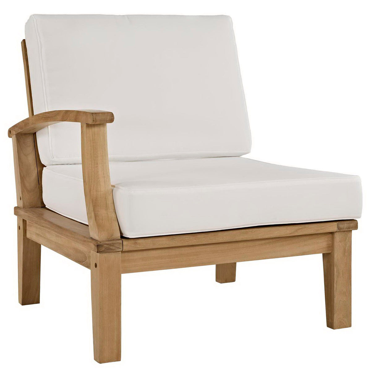 Marina Outdoor Patio Teak Left-Facing Sofa by Modway