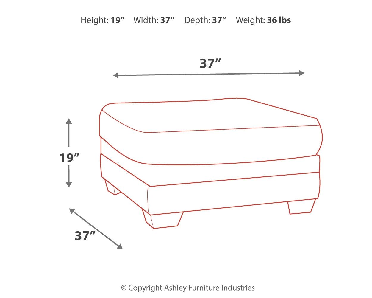 Ashley Furniture Tracling - Slate - Oversized Accent Ottoman | Meri Furniture
