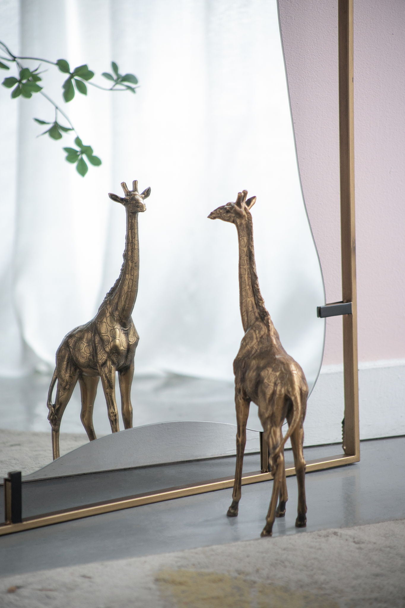 Poppy Mirror With Metal Frame Contemporary Design For Bathroom, Entryway Wall Decor