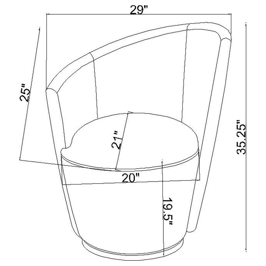 Nueva - Upholstered Swivel Chair Curved Backrest