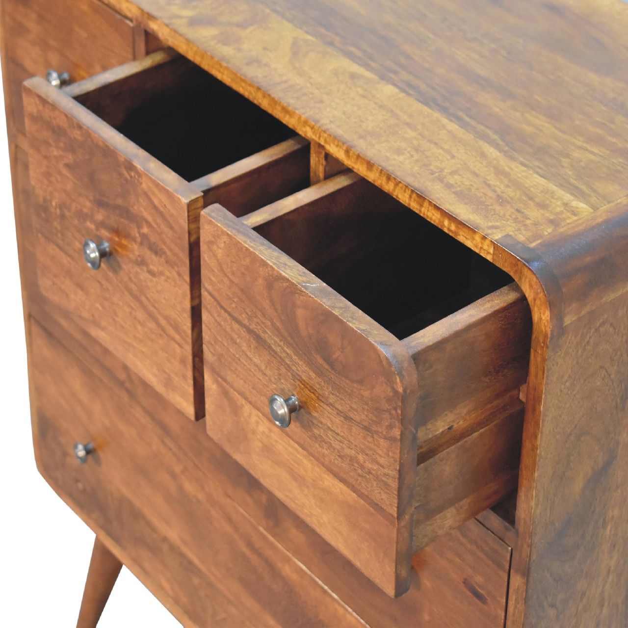3 Over 2 Curved Chest - Brown