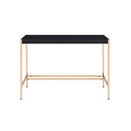 Rectangular Writing Desk No Storage : Finish Metal Base.