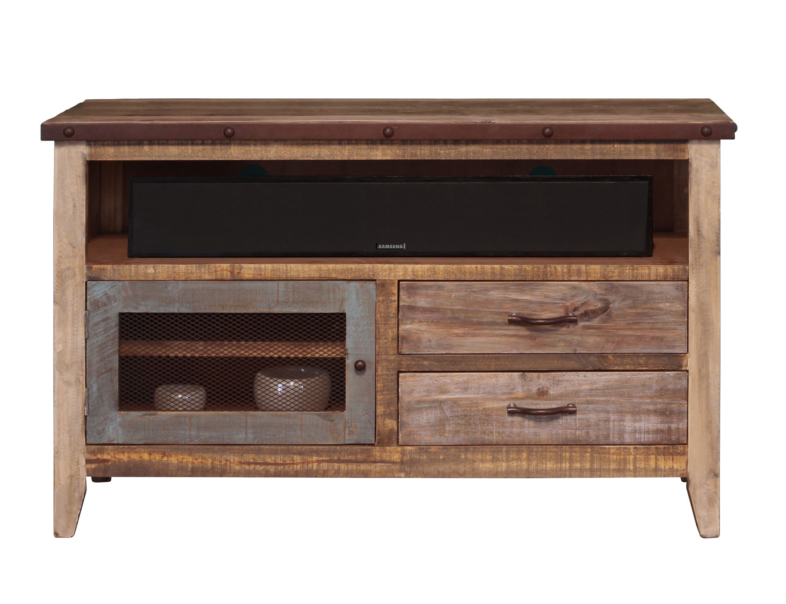 International Furniture Direct Antique - TV Stand with Drawers | Meri Furniture