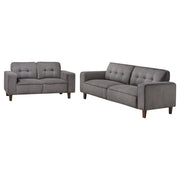 Coaster Fine Furniture Deerhurst - Upholstered Tufted Track Arm Sofa Set | Meri Furniture