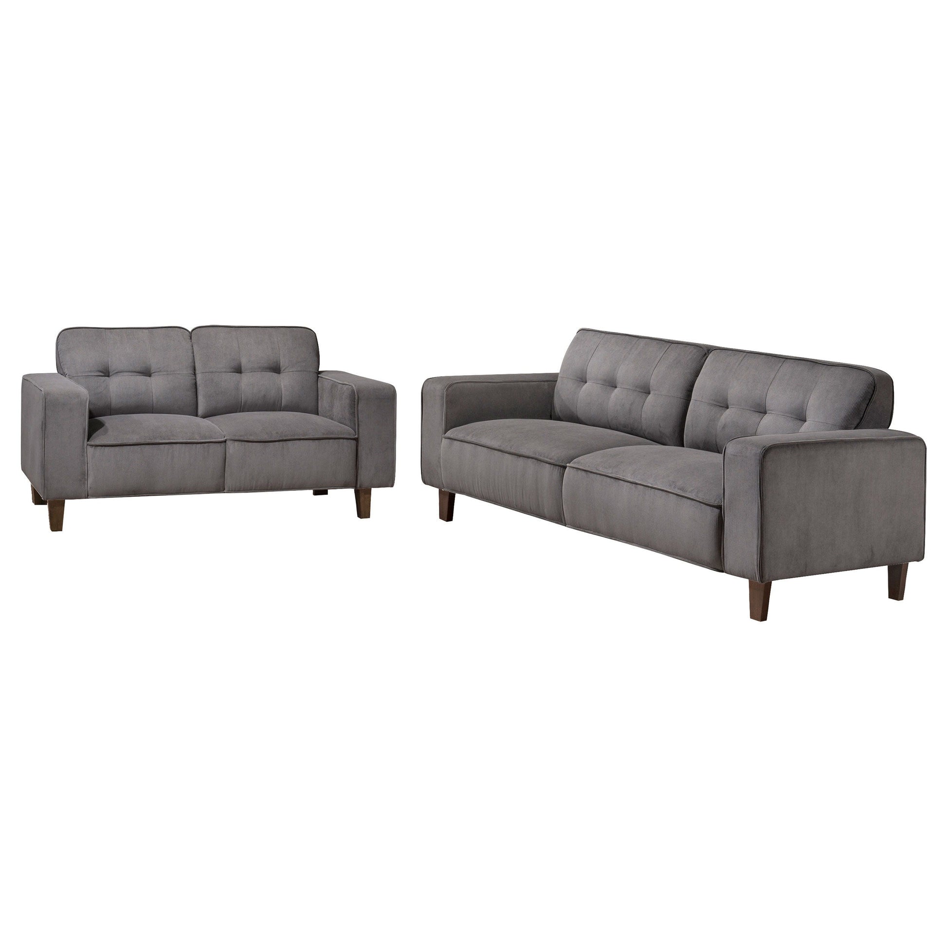 Coaster Fine Furniture Deerhurst - Upholstered Tufted Track Arm Sofa Set | Meri Furniture