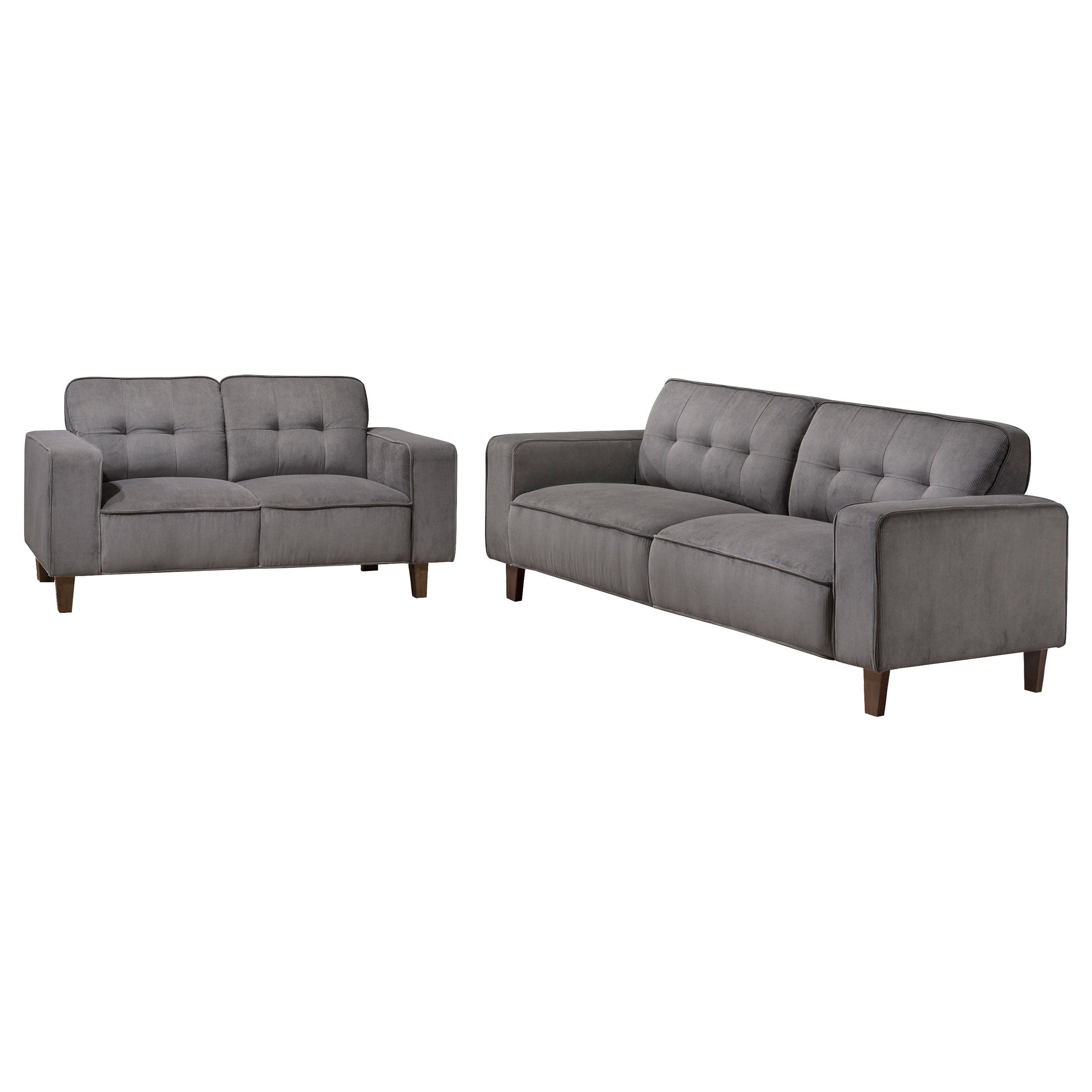 Coaster Fine Furniture Deerhurst - Upholstered Tufted Track Arm Sofa Set | Meri Furniture