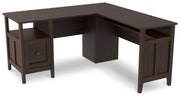 Signature Design by Ashley® Camiburg - Warm Brown - 2-Piece Home Office Desk | Meri Furniture