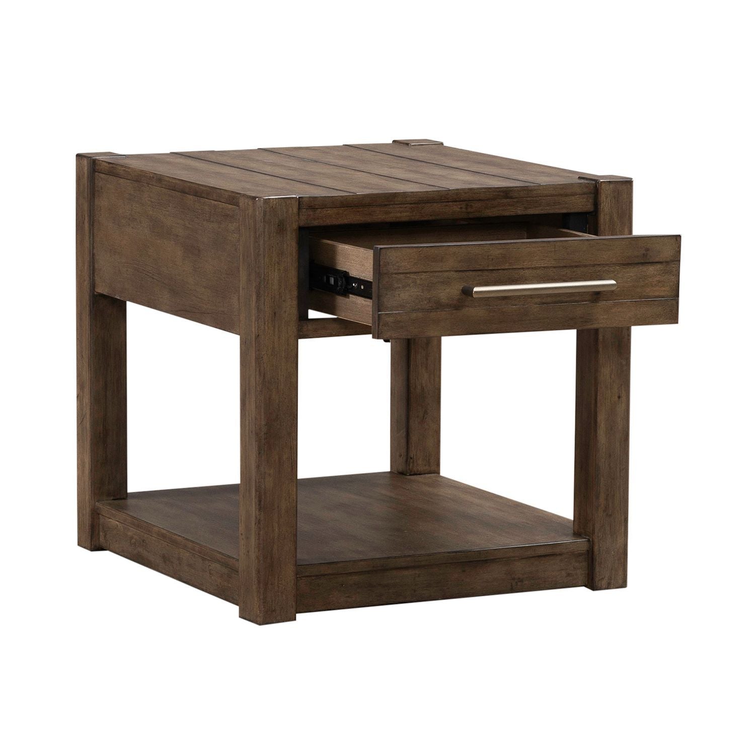 Broadmore - Drawer End Table - Brown