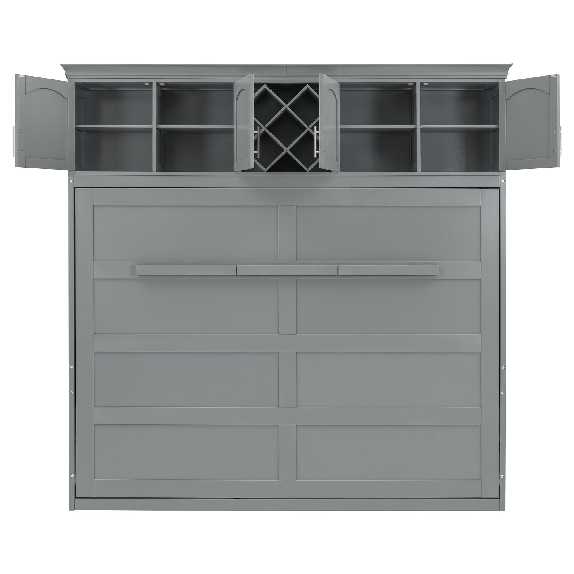 Murphy Wall Bed With Top Cabinets & Wine Rack