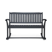 Baxter - Rocking Loveseat - Dark Gray