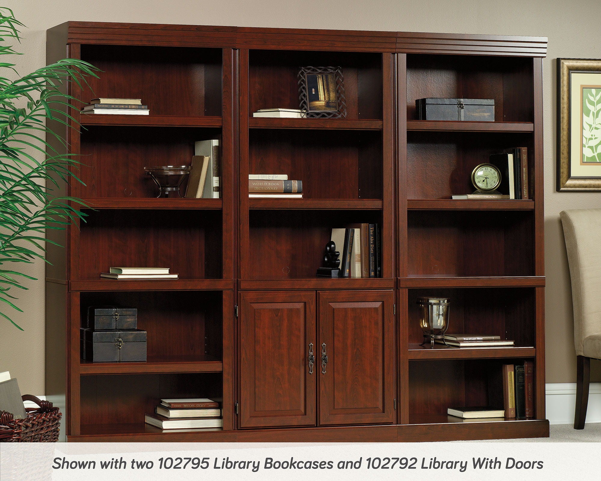 Library With Doors Classic Cherry