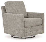 Ashley® Bralynn - Linen - Swivel Glider Accent Chair | Meri Furniture