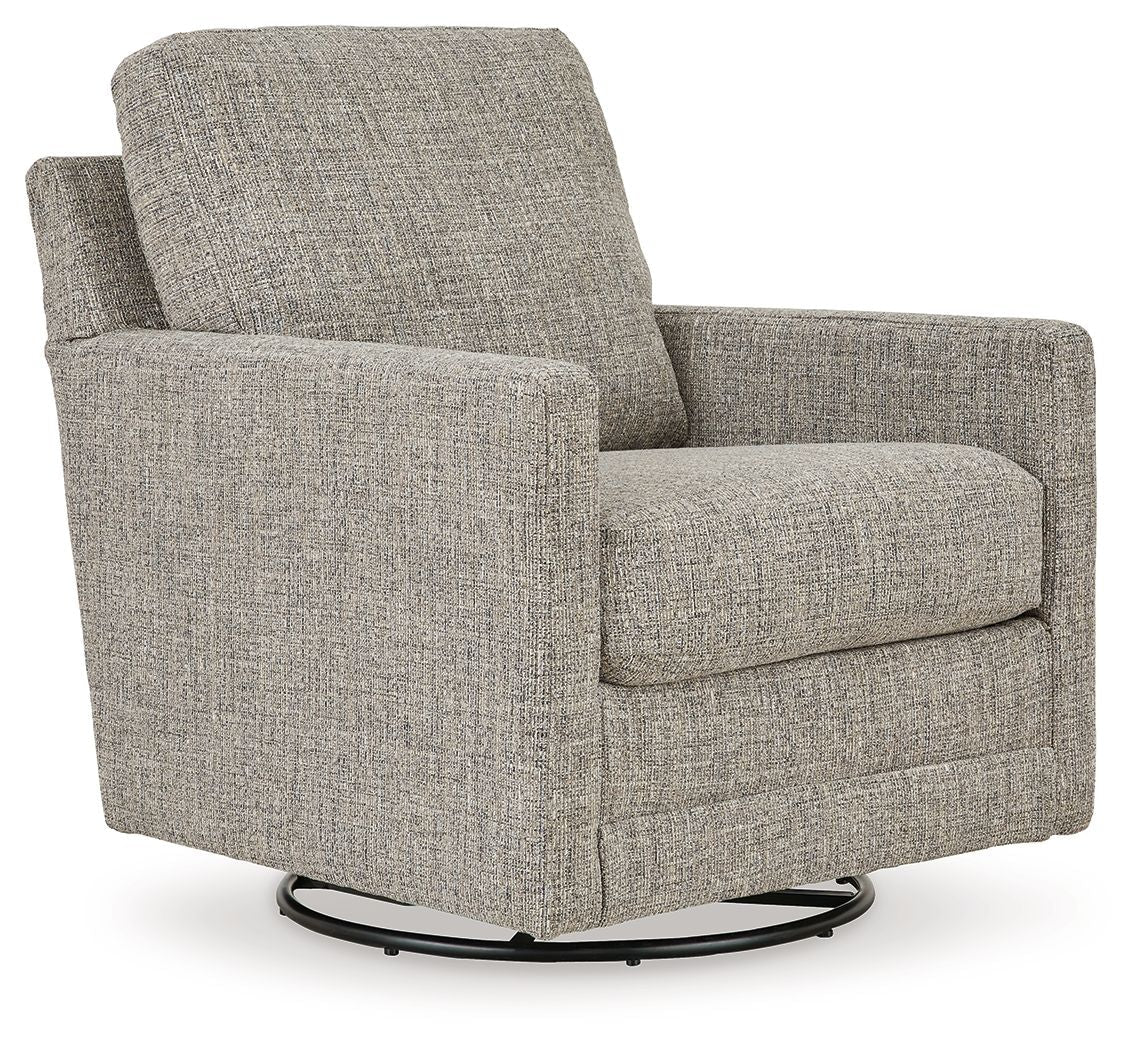 Ashley® Bralynn - Linen - Swivel Glider Accent Chair | Meri Furniture