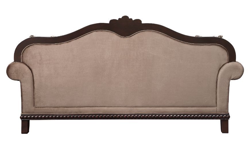 Chateau De Ville - Sofa - Fabric & Espresso Finish