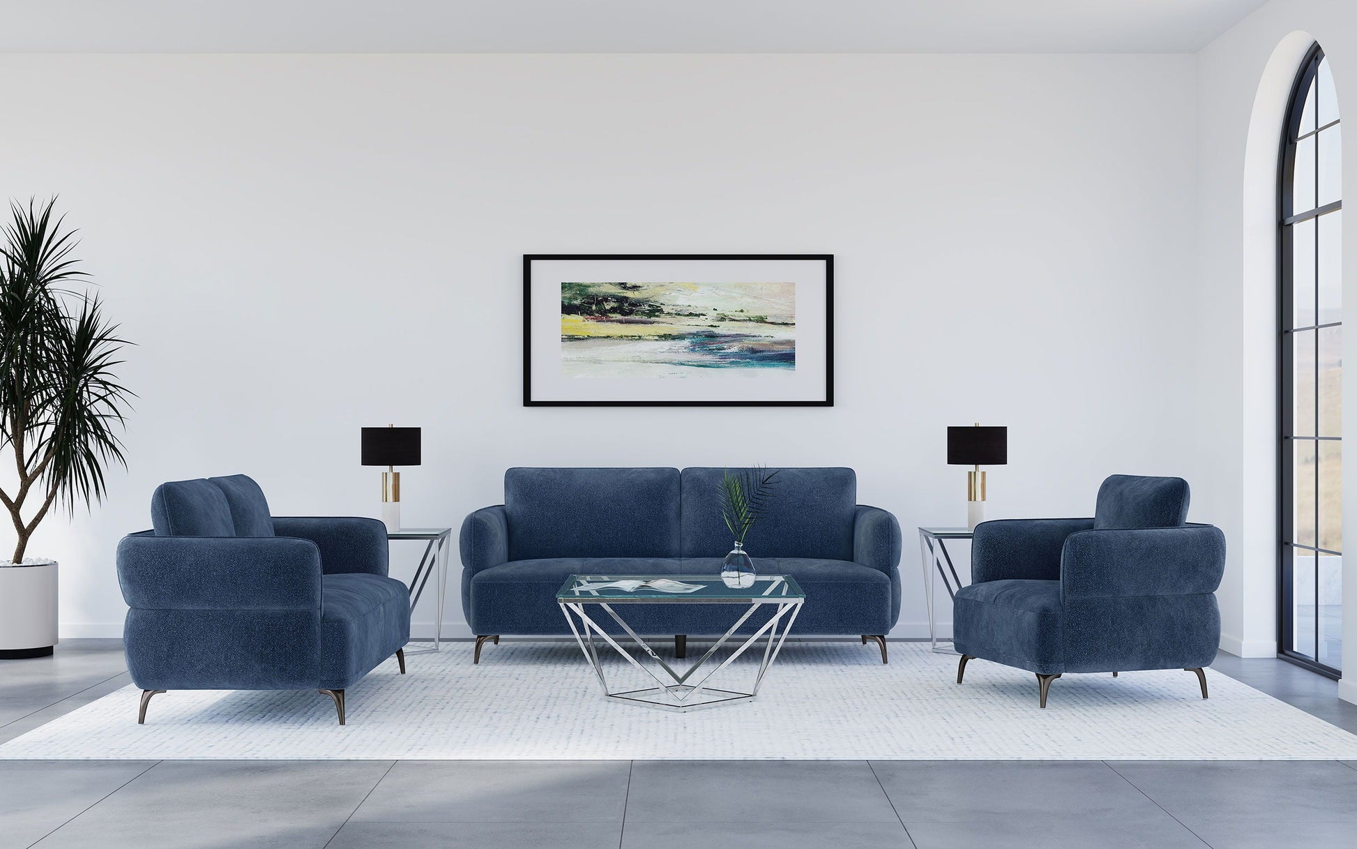 Coaster Fine Furniture Lively - Chenille Upholstered Sofa Set | Meri Furniture