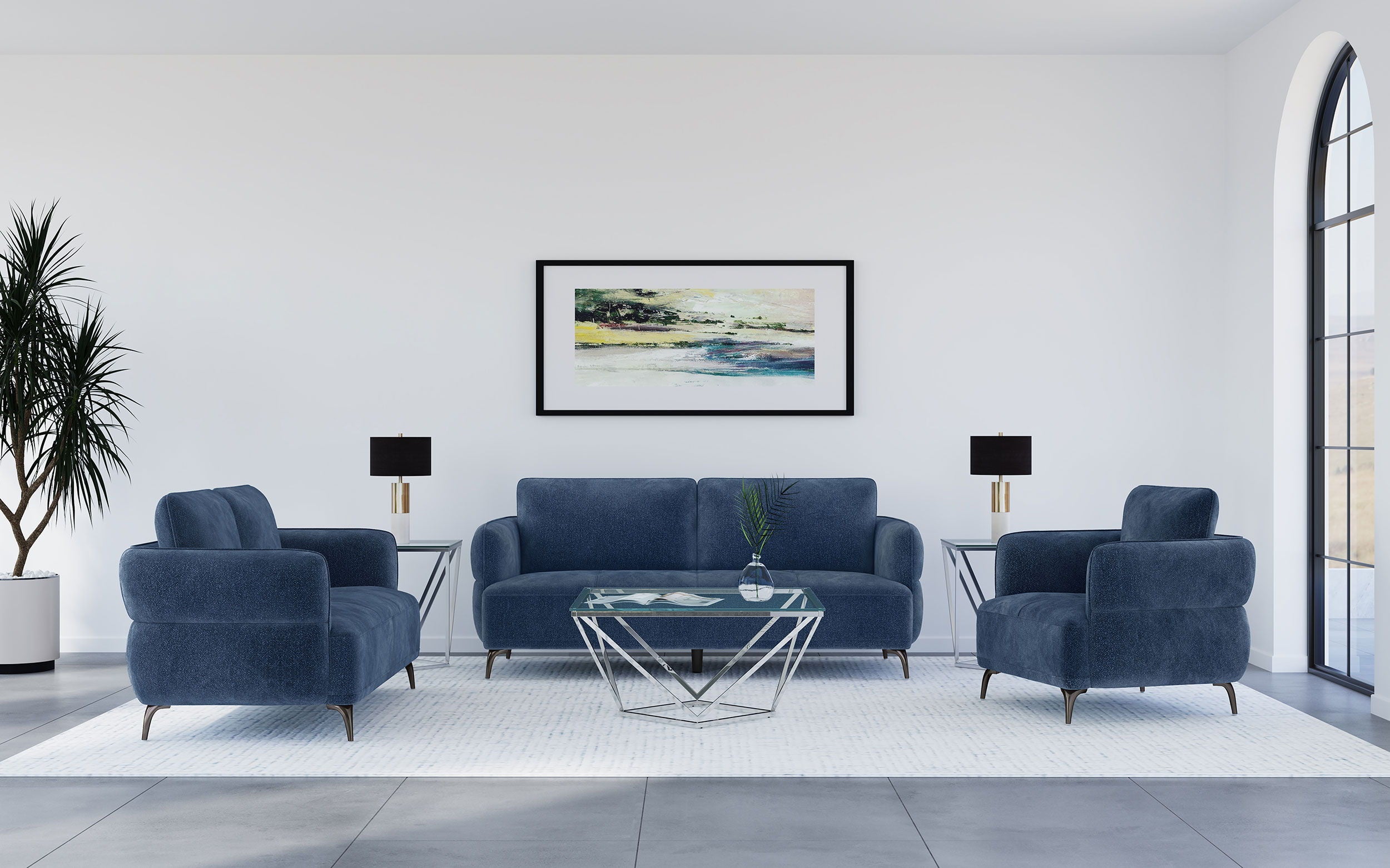 Coaster Fine Furniture Lively - Chenille Upholstered Sofa Set | Meri Furniture