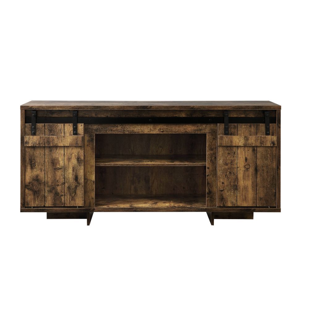 ACME Bellarosa - TV Stand - Rustic Oak | Meri Furniture