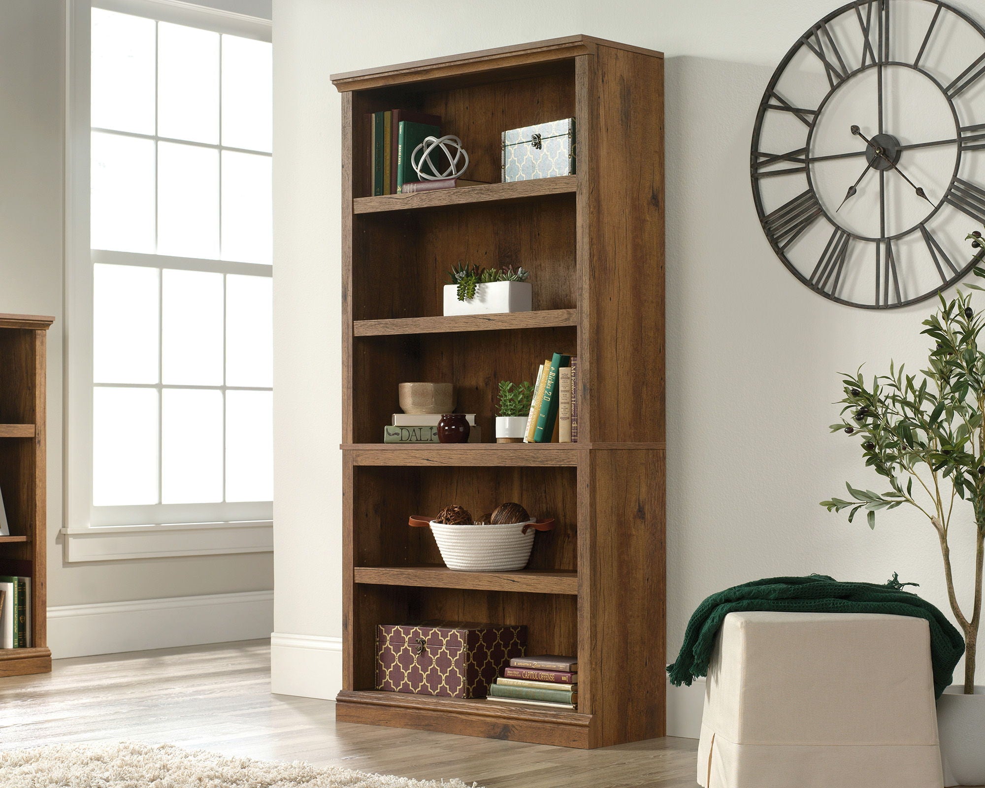 5-Shelf Bookcase Vintage Oak