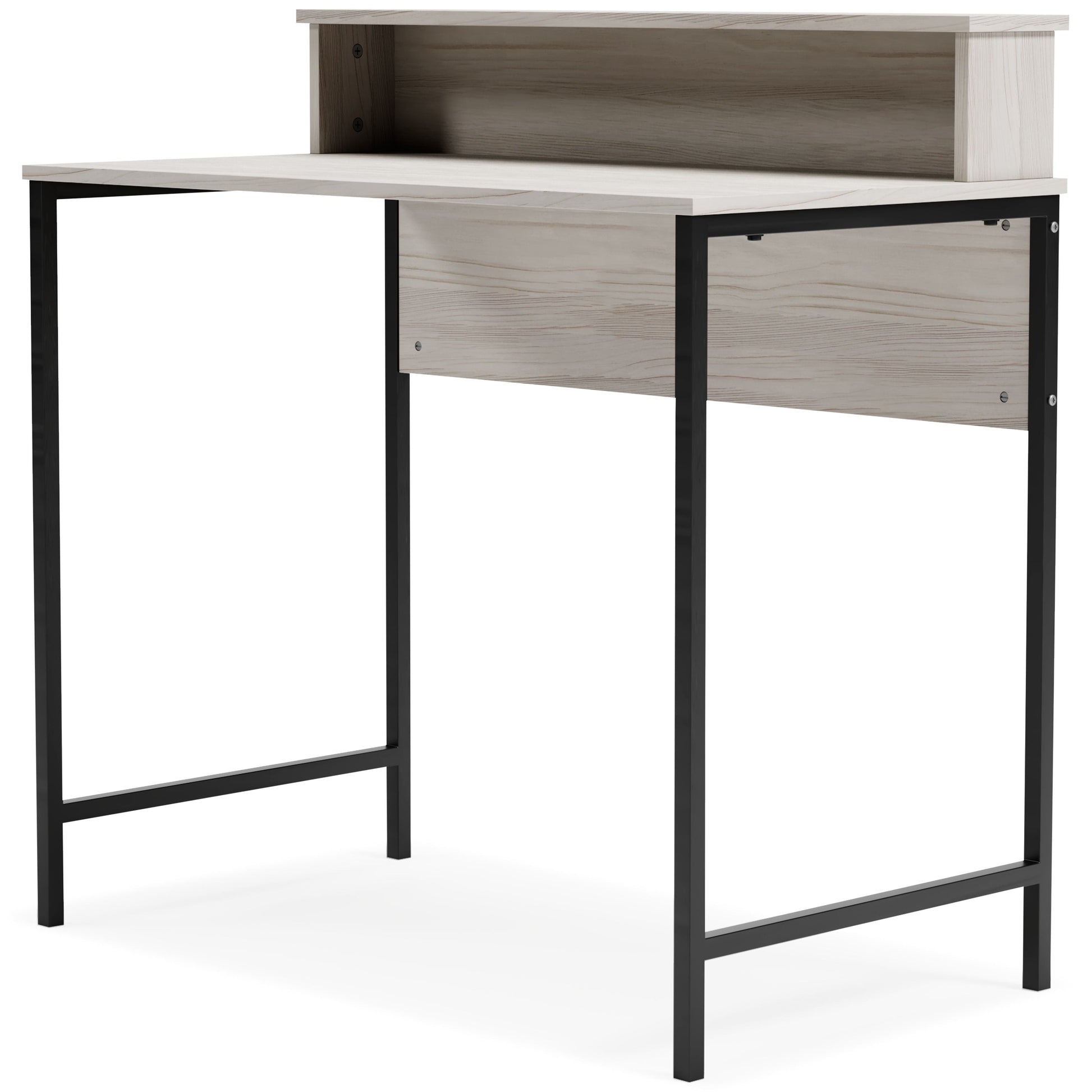Signature Design by Ashley® Bayflynn - White / Black - Home Office Desk With Hutch | Meri Furniture
