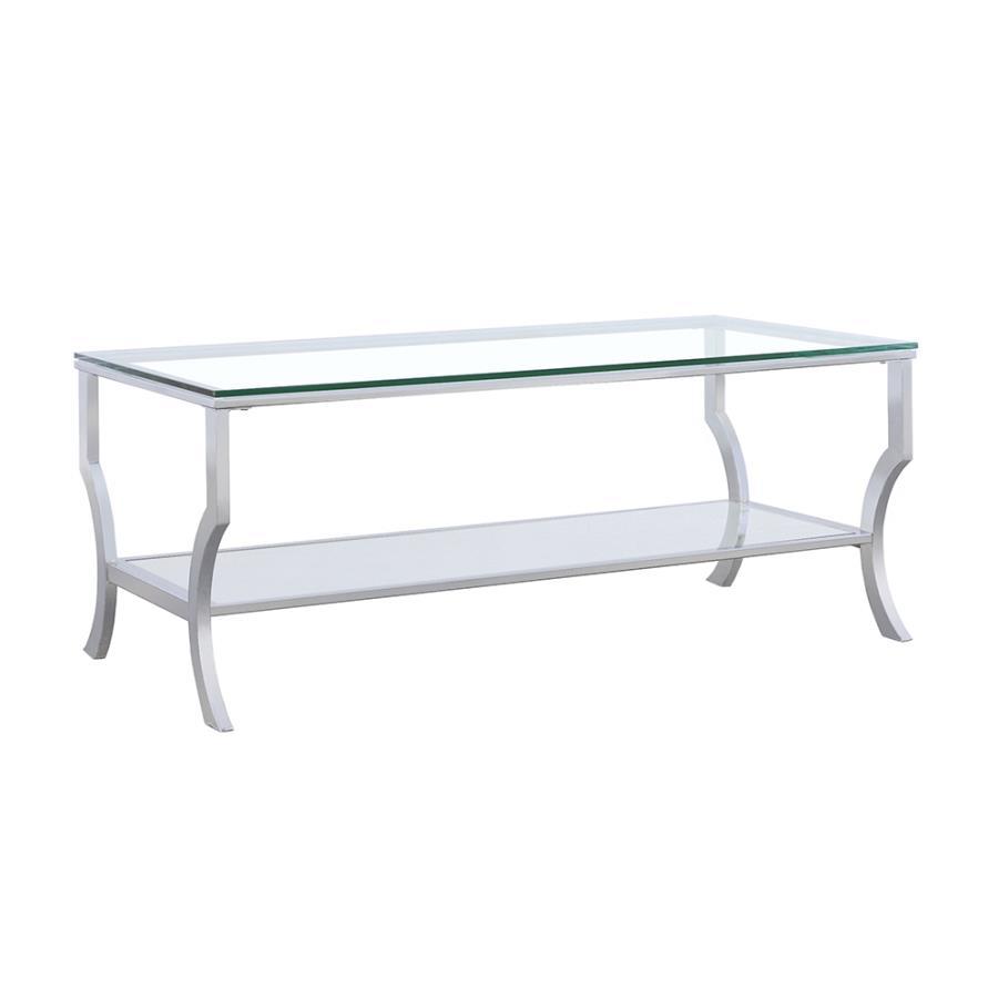 Saide - Rectangular Glass Top Coffee Table - Chrome