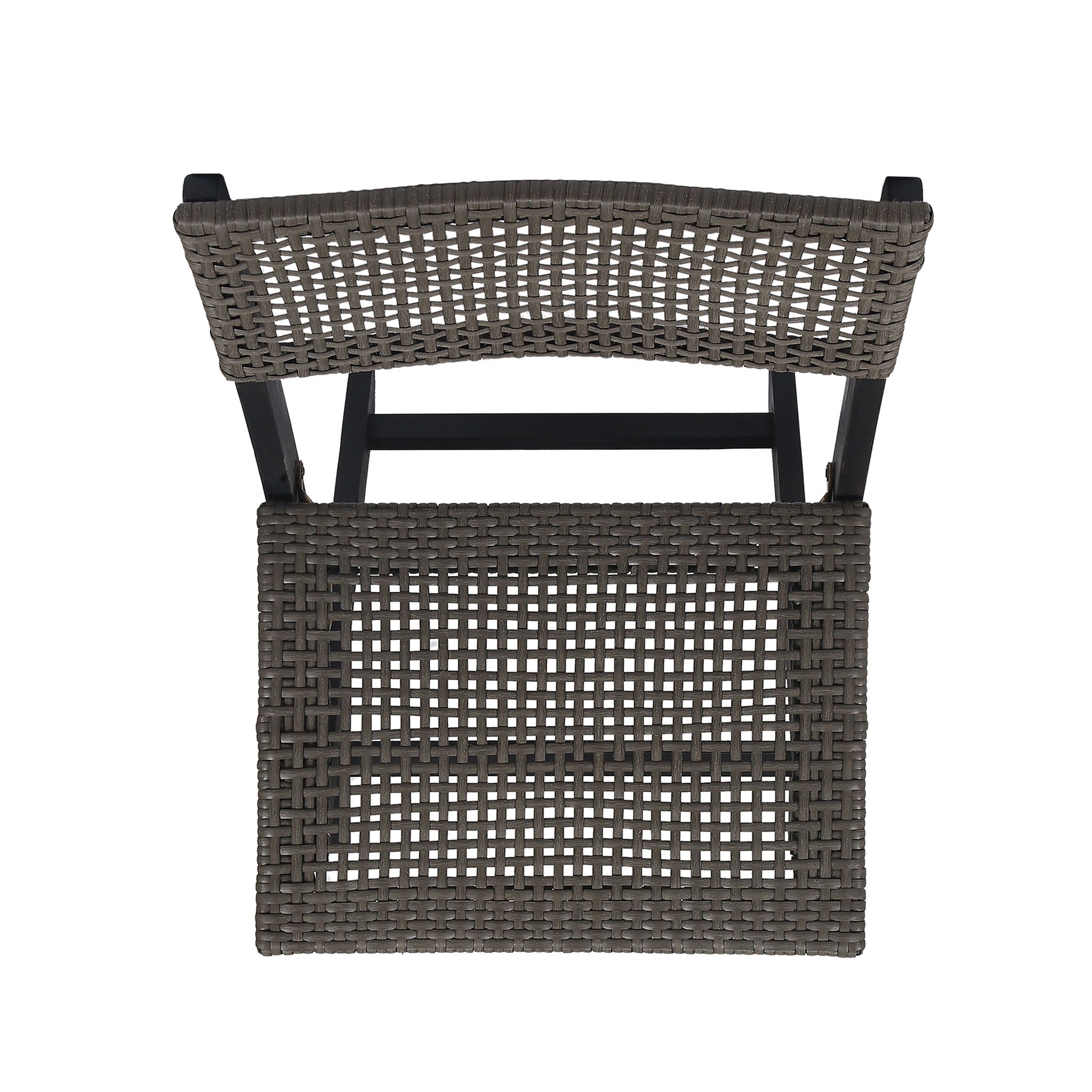 Bistro Foldable Chair With Wicker Backrest