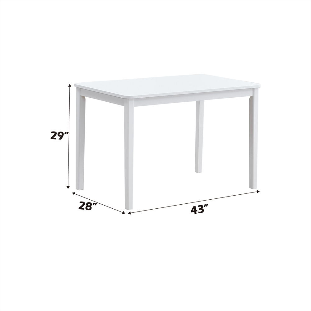 Fidelity - 5 Piece Dining Set - White & Gray