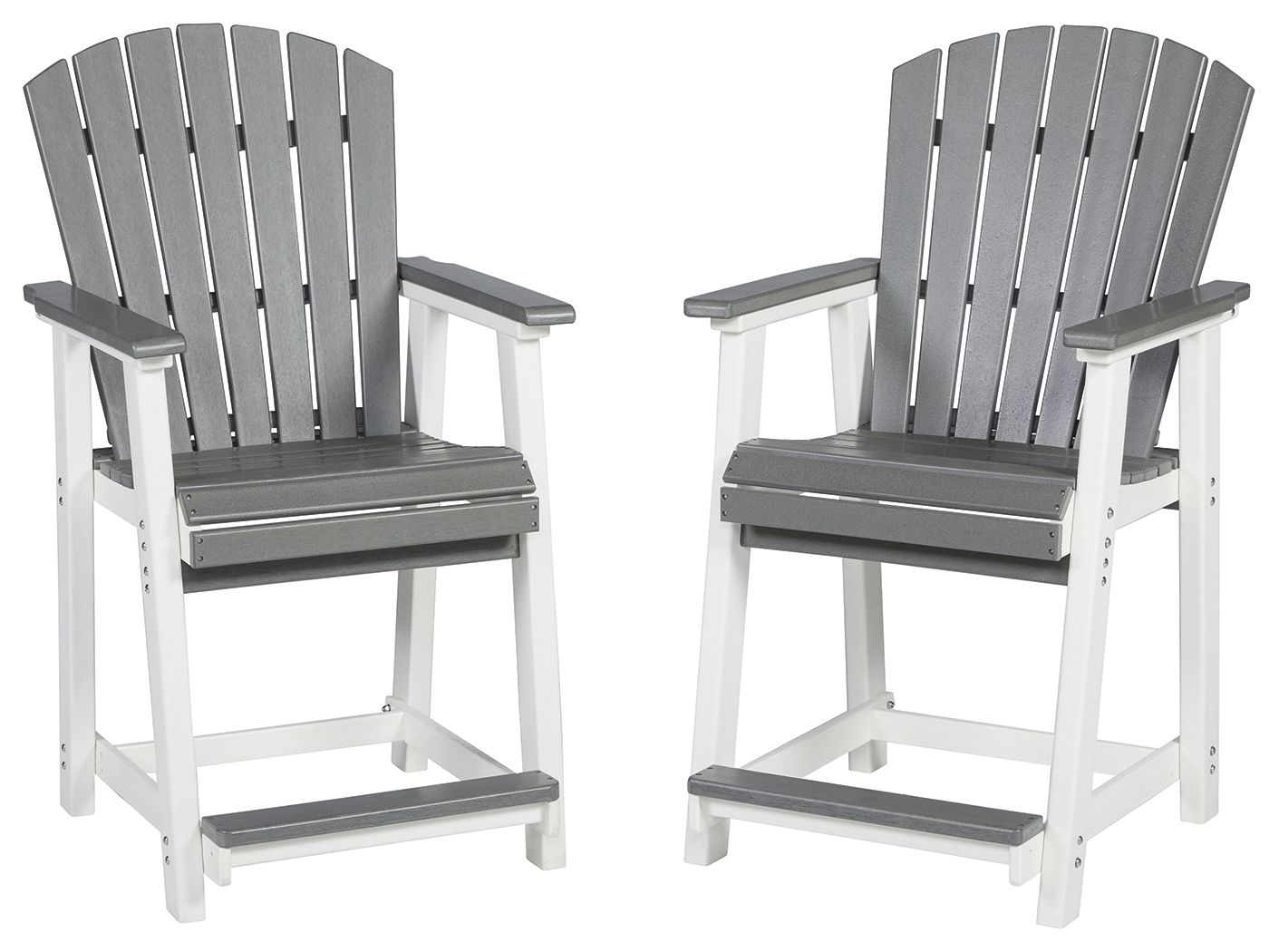 Signature Design by Ashley® Transville - Gray / White - Barstool (Set of 2) | Meri Furniture