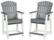 Signature Design by Ashley® Transville - Gray / White - Barstool (Set of 2) | Meri Furniture