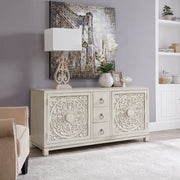 Liberty Furniture Sundance - 2 Door 3 Drawer Wood Accent Cabinet - White | Meri Furniture
