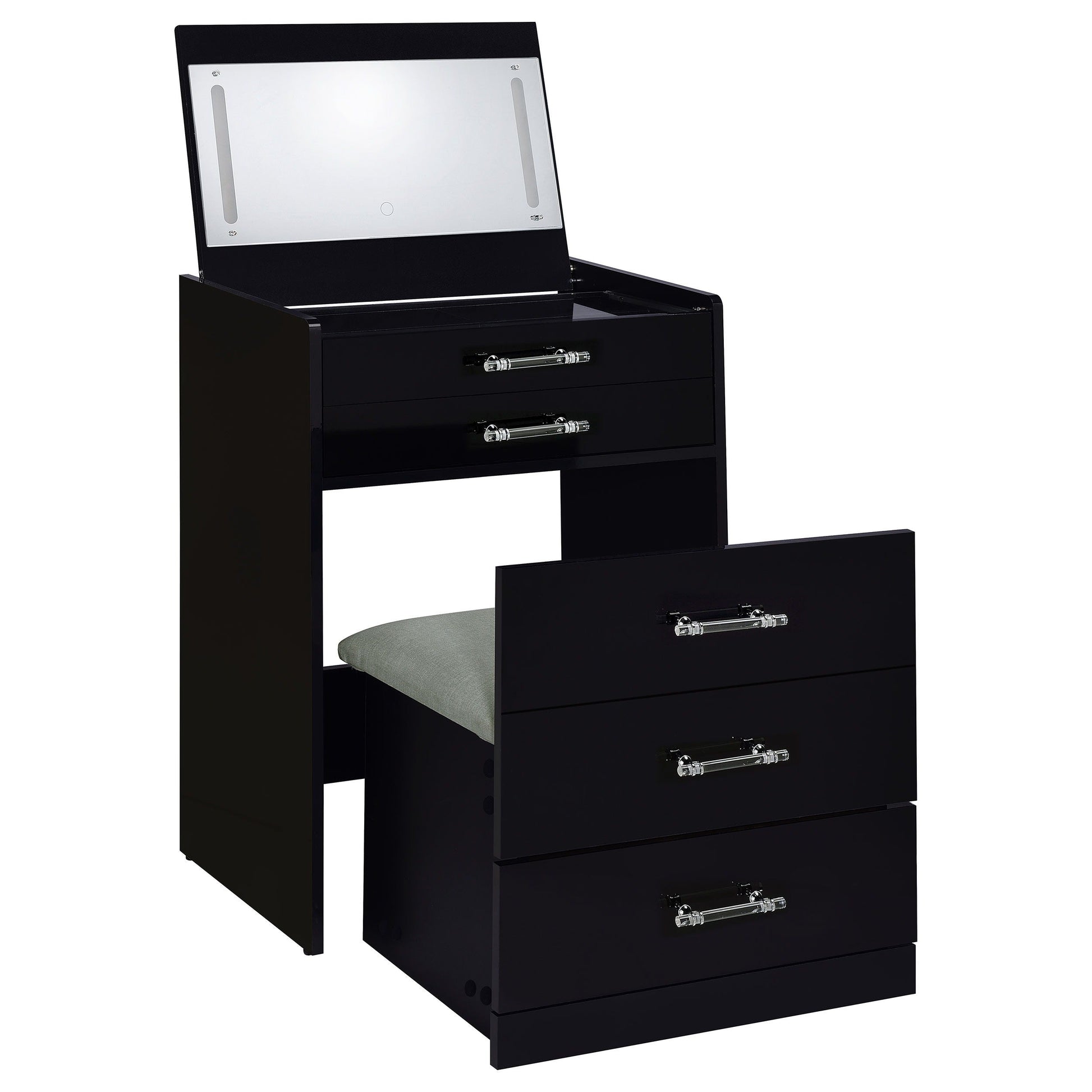Coaster Fine Furniture Danbury - 3-Drawer Makeup Vanity & Stool Set | Meri Furniture
