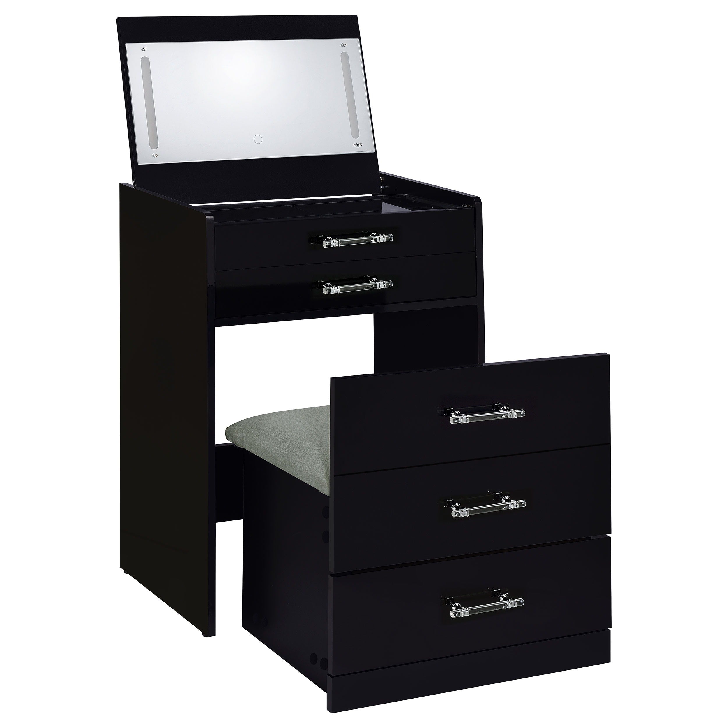 Coaster Fine Furniture Danbury - 3-Drawer Makeup Vanity & Stool Set | Meri Furniture