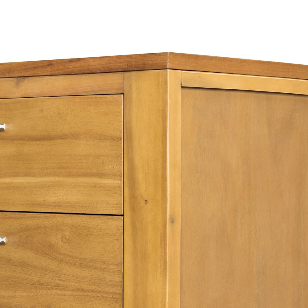 5 Drawer Dresser - Natural Wood / Brown