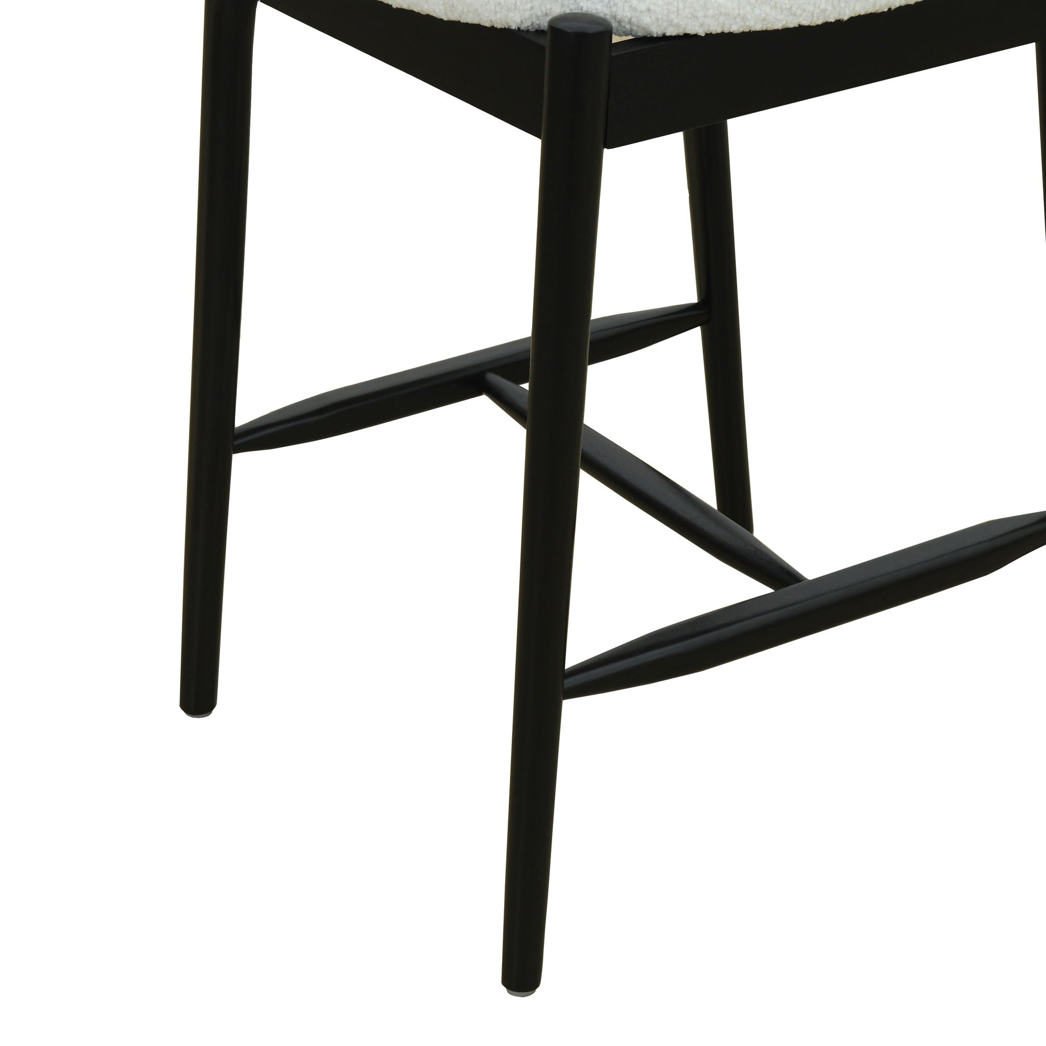 Mid Century Modern Counter Stools, Fabric Upholstered Chairs