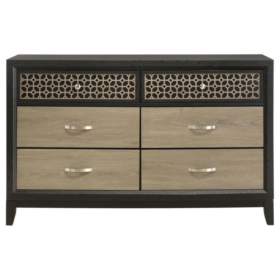 Coaster Fine Furniture Valencia - 6-Drawer Dresser - Black | Meri Furniture