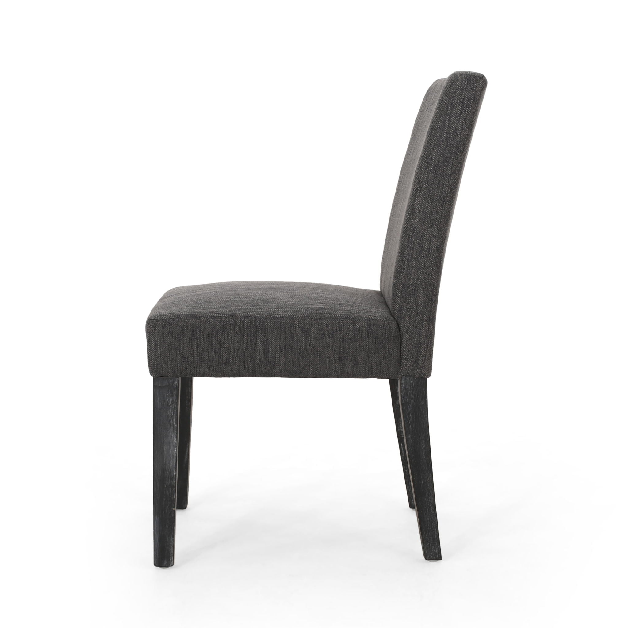Contemporary Dining Chair With Upholstered Seating And Tapered Legs