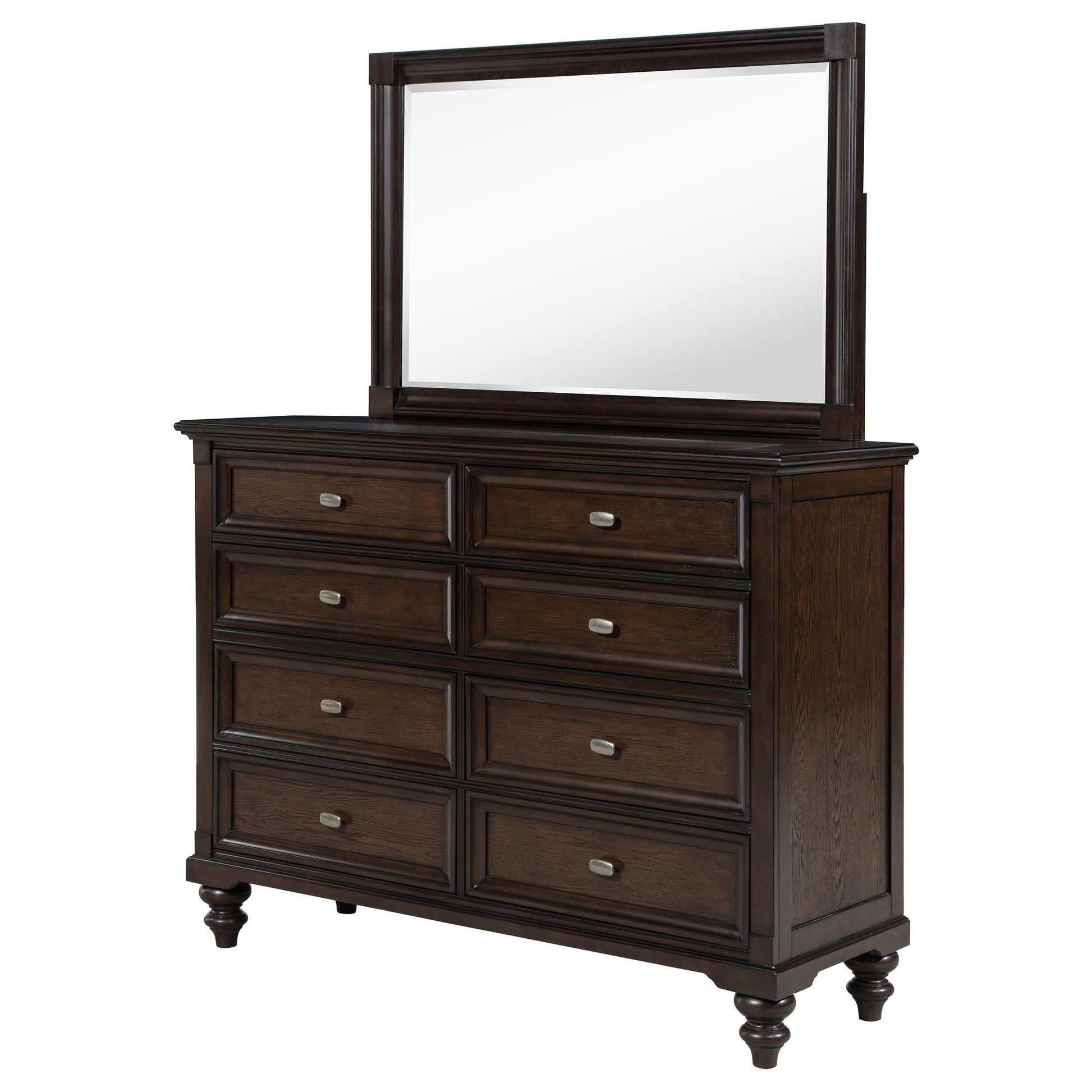 Coaster Fine Furniture Andover - 8-Drawer Dresser And Mirror - Dark Oak | Meri Furniture