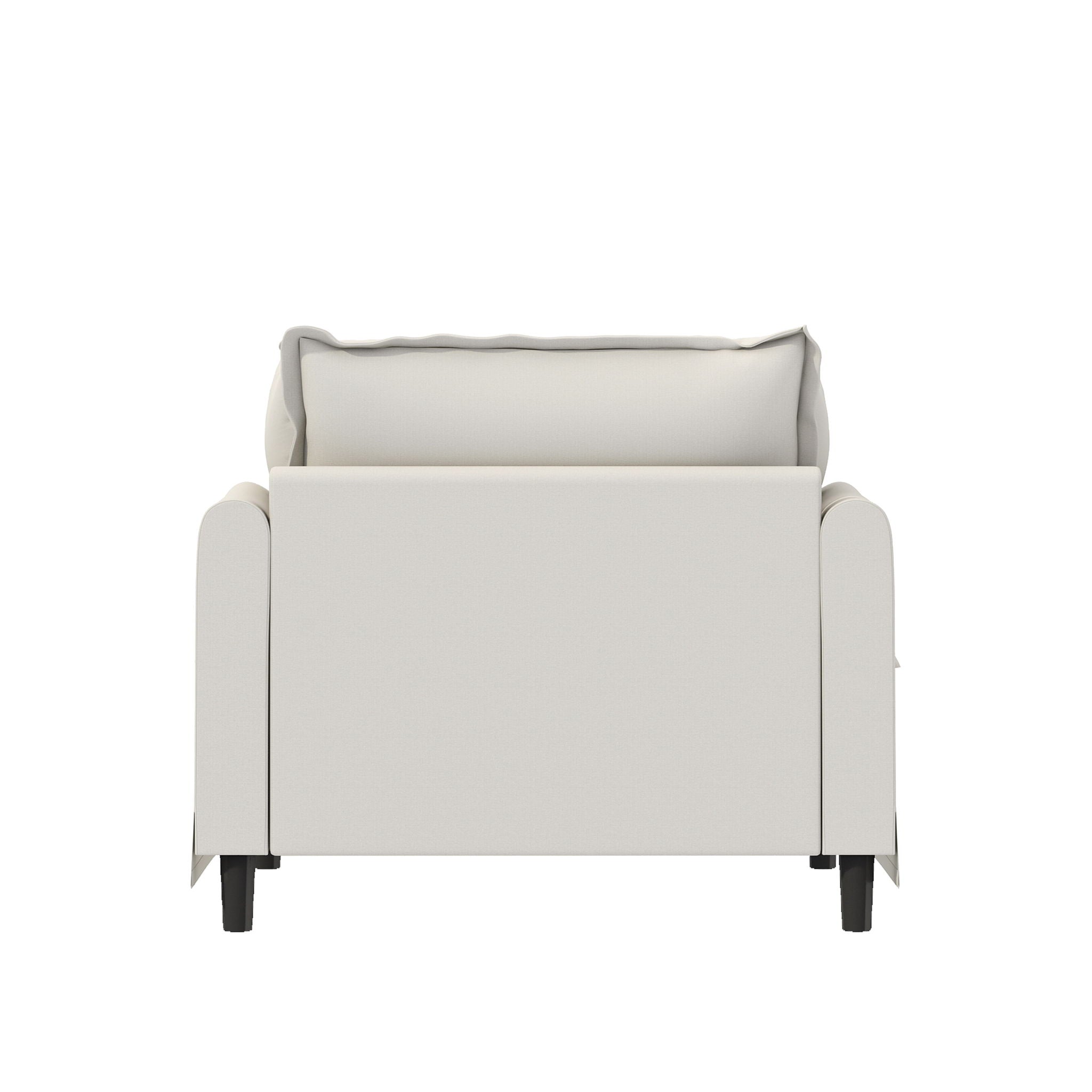 Oversized Single Seat Sofa Module For Modular Sectional Wide Seat, Armchair With Pillows Modern Upholstered Comfy Single Couch Lounge