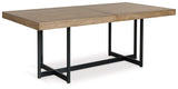 Signature Design by Ashley® Tomtyn - Light Brown - Rectangular Dining Room Extension Table | Meri Furniture
