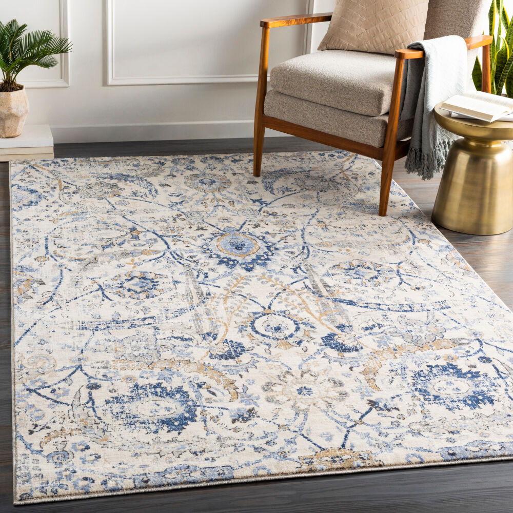 Indigo Machine Woven Rug