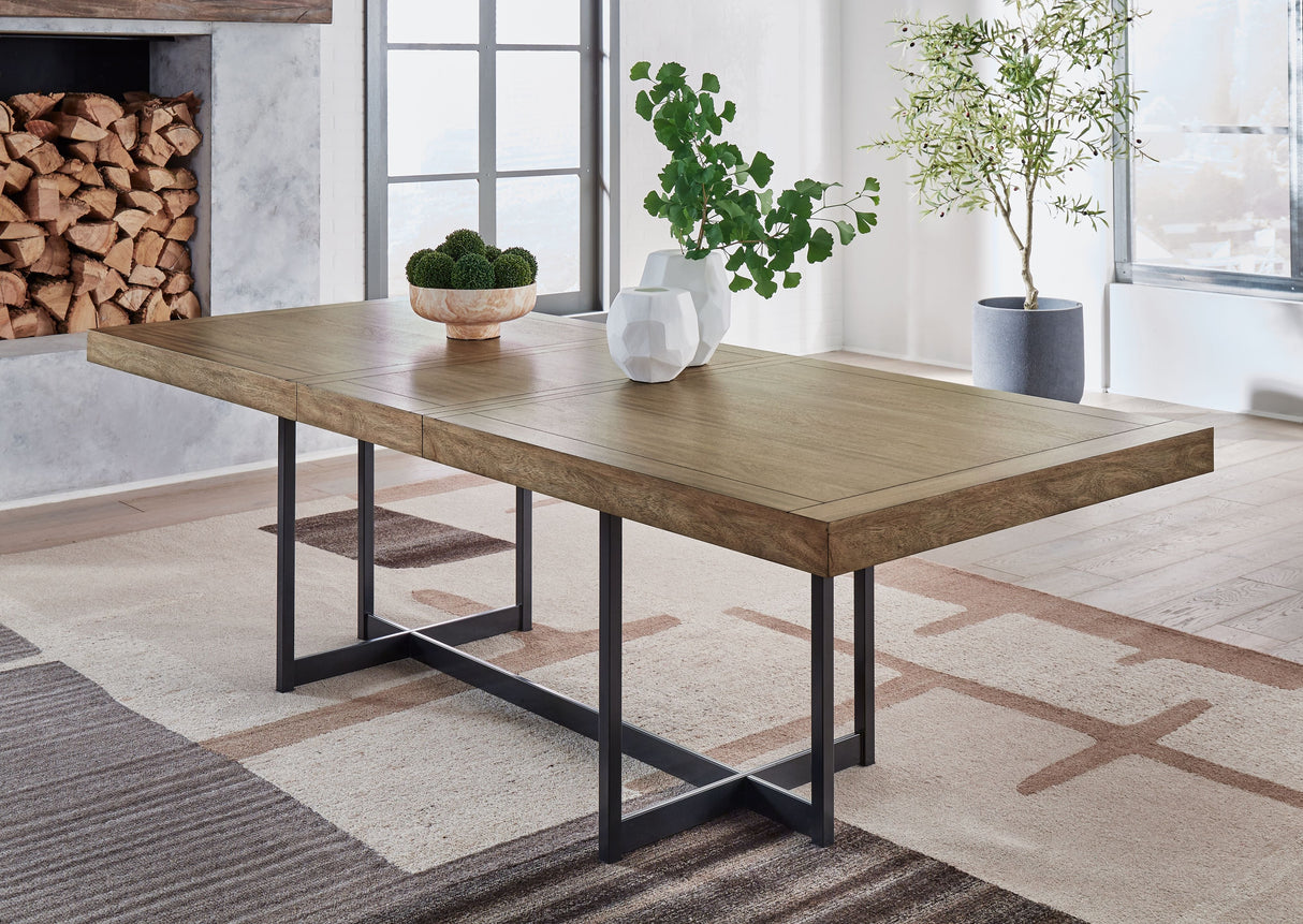 Signature Design by Ashley® Tomtyn - Light Brown - Rectangular Dining Room Extension Table | Meri Furniture