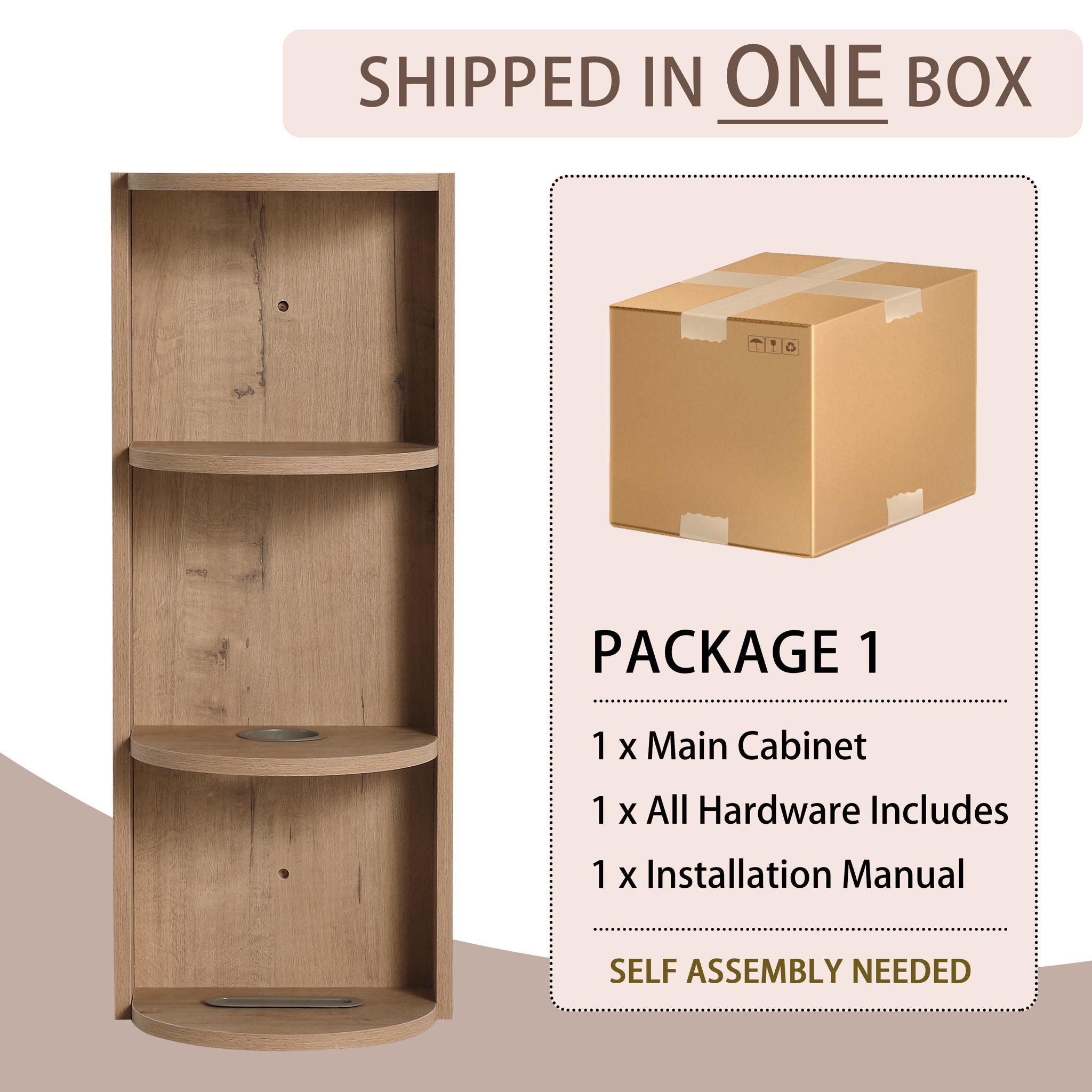 Bathroom Wall Mounted Storage Rack With Float Mounting Design