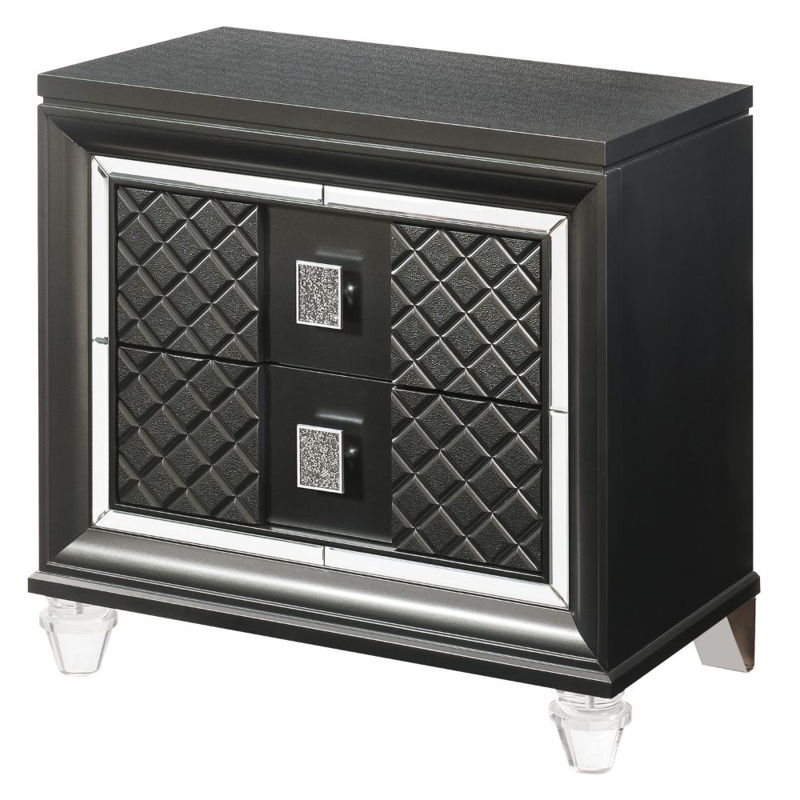 ACME Sawyer - Nightstand - Metallic Gray | Meri Furniture