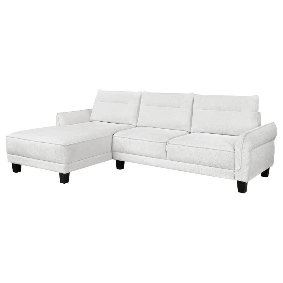 Coaster Fine Furniture Caspian - Upholstered Curved Arm Chaise Sectional Sofa | Meri Furniture