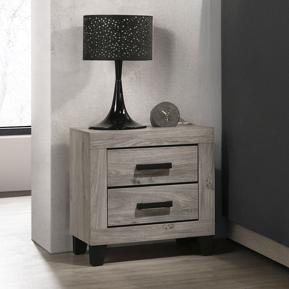 Mari - Nightstand - Light Gray Finish