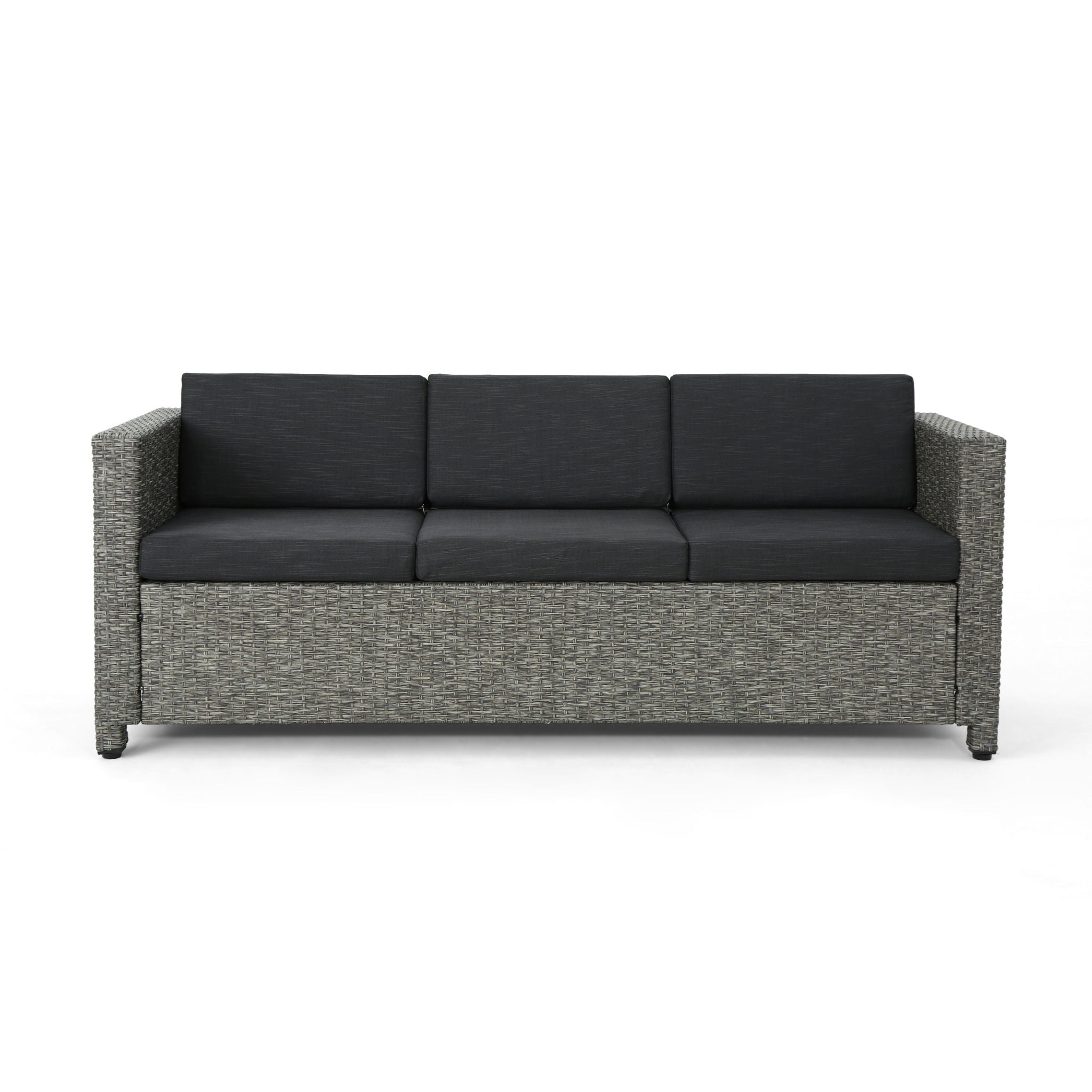 Thalassa - Outdoor 3 Seater Sofa With Removable Cushions And Steel Frame