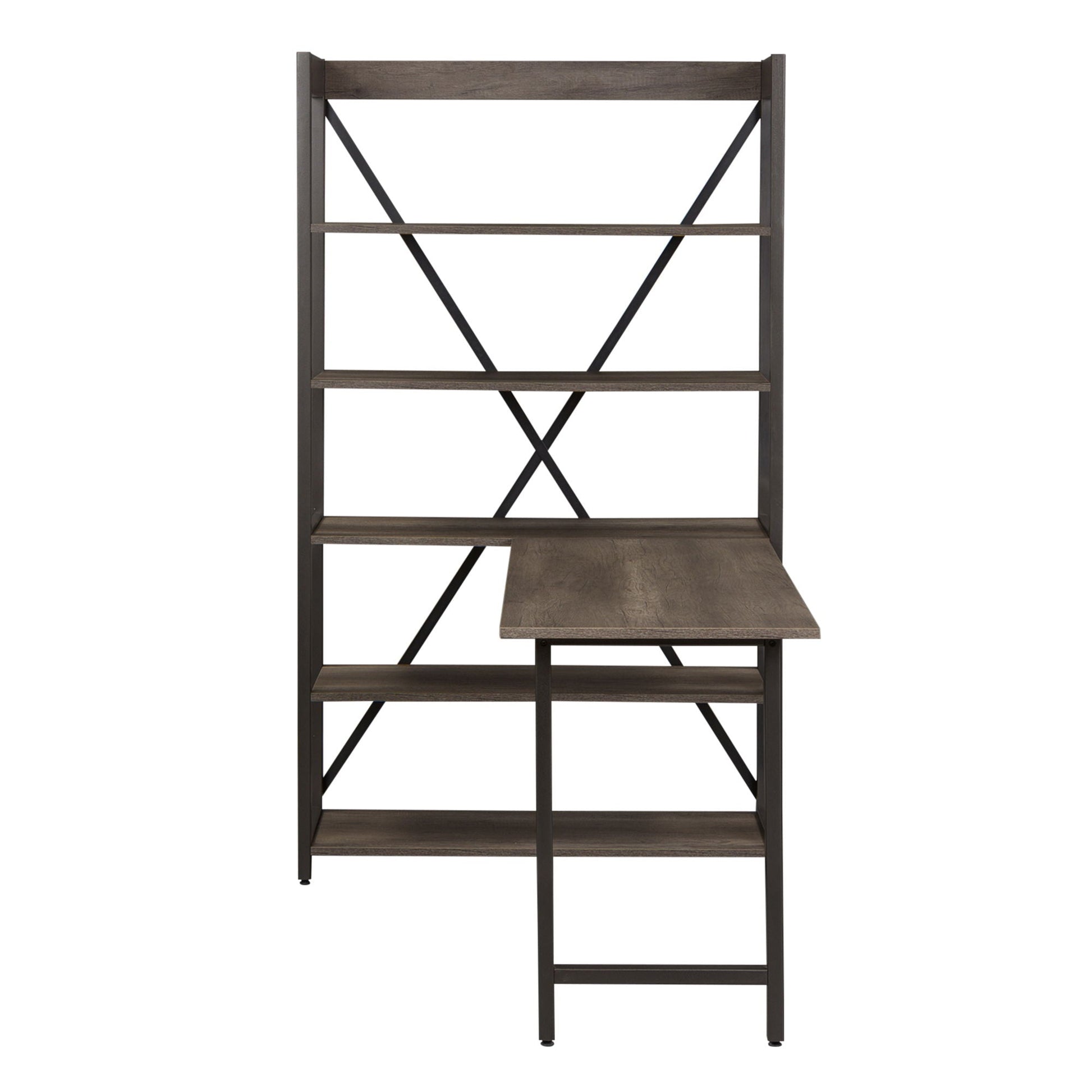 Liberty Furniture Tanners Creek - 2 Piece Home Office Set (Desk And Bookcase) - Dark Gray | Meri Furniture