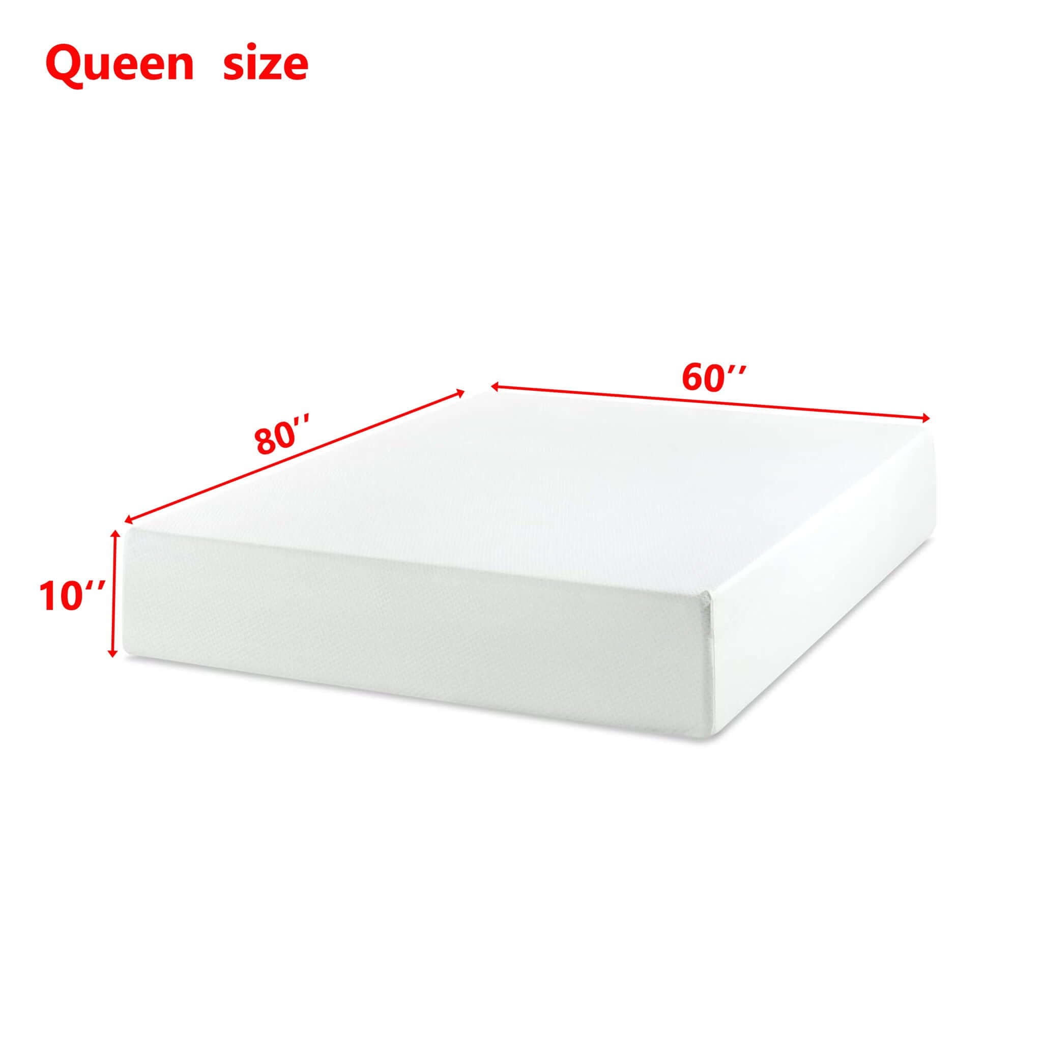 10" Tea Memory Foam Mattress In Box, Fiberglass Free